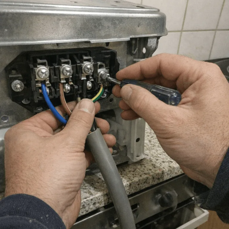 Verdrahtung eines Herdanschlusses in der Küche unter Einhaltung der VDE-Normen